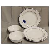Gibson china plates 10', bowls 6'x2'