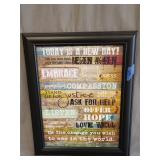 Motivational print in frame 15'x19'