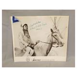 Chief White Eagle signed souvenir