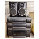 Sharp 50+1 disc changer system and speakers