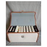 10- Eight track tapes with case