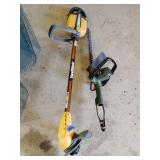 Yard stick weed trimmer, hedge trimmer