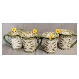 4- Temp-Tations Old World mugs with spoons