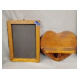 Chalkboard 9'x13', heart shelf 11'x11'