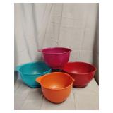 4- Kitchen Aid plastic mixing bowls
