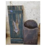 Decorative shutter 11'x32', wall pocket shelf 20'