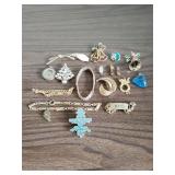 Jewelry assortment, inc. gold toned bracelets,pins