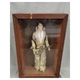 Elvis Presley doll in case 9'x15'