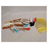 Hair clips, barrettes, lip gloss