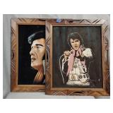 2- Elvis felt art pieces, some damage