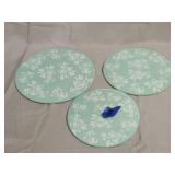 3- Glass coasters/pot stands 6', 7', 8'
