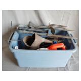 Air chuck, measuring tape, mole trap, funnel