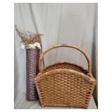 Basket decor 17', divided basket 16'x9'