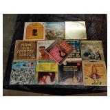 12 assorted country Western vinyl records