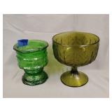 EO Brody emerald glass vase 4'x5'
