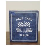 Race card album of NASCAR trading cards