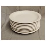 1- Homer Laughlin plate 9.25', 7- Buffalo plates