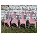 4- Vintage Metal Patio Chairs
