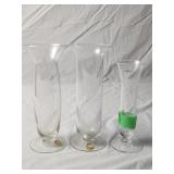 (2) Pasabahce Turkey Crystal Vase (1)Avon Crystal