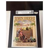 John Deere 'Lithographed Steel Metal' Sign