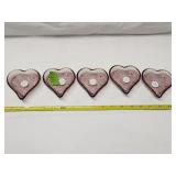 (5) Purple Glass Trinket Dishes