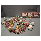 Christmas wreath, wood sign, decor