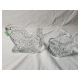 (2) Vintage Crystal Sleds