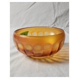 Marigold Carnival Glass Bowl 3'H×6'D