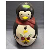 Ceramic Christmas Penguin Candle Holder 19.5'