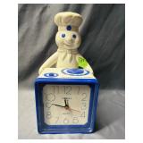 1986 Pillsbury Doughboy Poppin' Fresh Quartz Clock