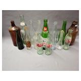 Antique and vintage glass bottle assortment