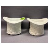 Unmarked Vintage Fenton White Milk Glass Top Hat