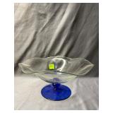 Princess House Cobalt Blue Serving Bowl with