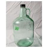 Green Glass Jug 13'H×6'D