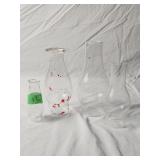 (4) Glass Oil Lamp Chimneys