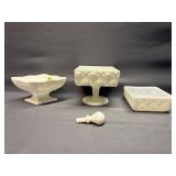 Milk Glass assortment - Glass Stopper 2.5'L