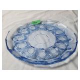 Anchor Hocking Avalon Blue Egg Dish 11.75'D