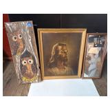Biblical Picture 18.5'x22.75'  Painted Owl Board