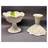 Vintage Westmoreland Milk Glass Old Quilt Pattern