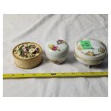 (3) Glass Trinket Dishes