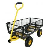 NIB Black and Yellow Metal Wagon