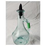 Green Tint Glass Oil Cruet 8'H×3.5'D