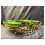 Vintage Lime Green & Yellow Ceramic Serving Dishes