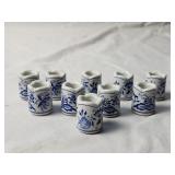 (10) Funny Design German Mini Candle Holders 1'D