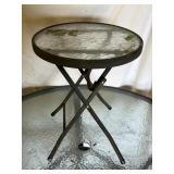 Folding Patio End Stand Glass Top 16'x17.5'