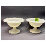 (2) Vintage Anchor Hocking Old Colony Milk Glass