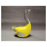 Murano style glass goose paperweight 4.5' tall