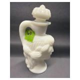 Avon Milk Glass Grecian Pitcher 6.5'