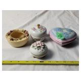 (4) Piece Ceramic Trinket Dishes