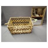 Basket and mirror